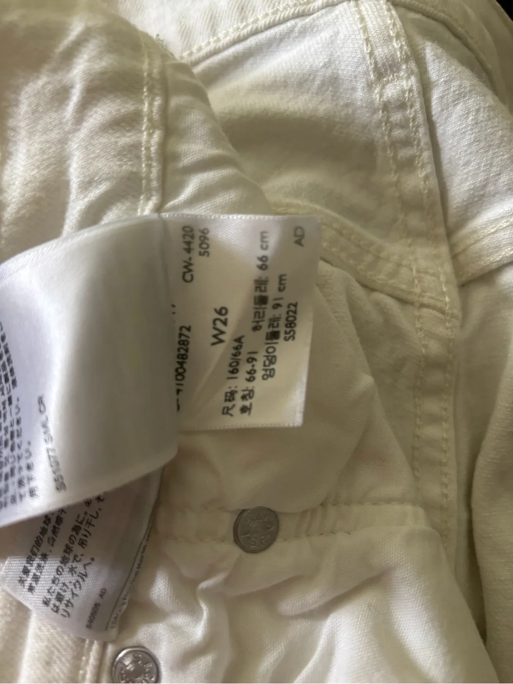 Levi’s 501 White Denim Shorts